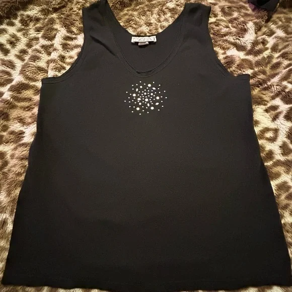 Black Embellished Women's Top - Picture 1 of 4